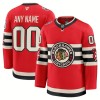 Män Ishockey Chicago Blackhawks tröja med eget tryck Fanatics Premium NHL 2024-25 Röd Winter Classic